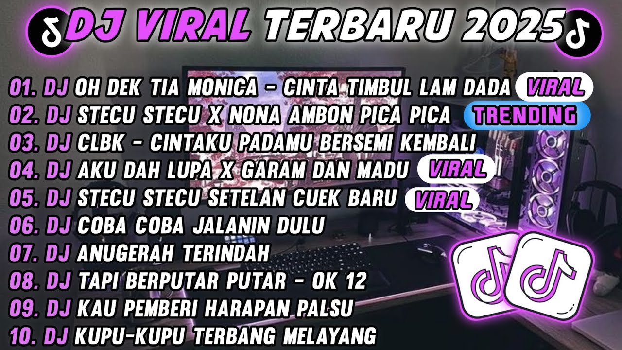 DJ TIKTOK TERBARU 2025-🎵 DJ OH DEK TIA MONICA - TIMBUL CINTA LAM DADA  🎵 DJ STECU STECU  FULL ALBUM