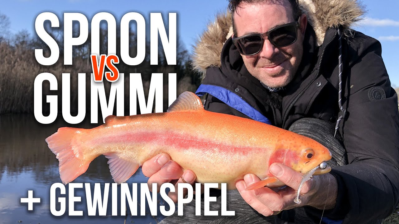 SPOON VS GUMMI - Mit Johannes Dietel am Forellenteich angeln - GEWINNSPIEL