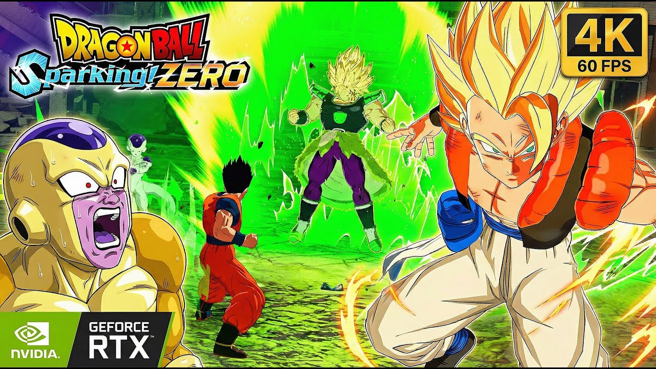 Gohan Goku & Vegeta VS Broly & Frieza, Intense Clash, Dragon Ball Sparking Zero, 4K 60FPS.