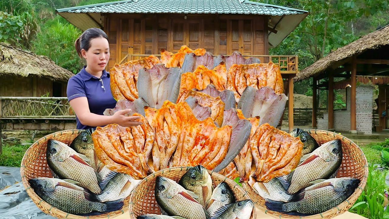 Traditional SMOKED SALTED GIANT FISH: Full Recipe & How to Make | Village Cooking with Ms Huong