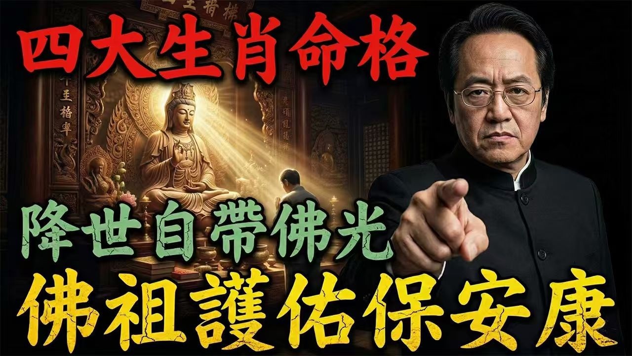 倪海廈：這4個生肖自帶“天命”，佛菩薩護佑一生，難怪總能逢凶化吉！#倪海厦 #倪海廈 #生肖運勢 #天命 #逢凶化吉 #易經 #屬猴 #屬兔 #屬豬 #屬馬 #中醫養生