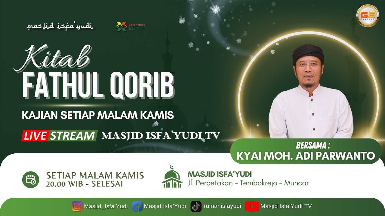 🔴[LIVE ] Rutinan Ngaji Kitab Fathul Qorib Masjid ISFA'YUDI MUNCAR-BANYUWANGI..#pengikut