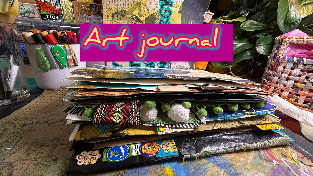Art Journal- New Routines Create New Energy #artjournalideas #collageart #gluebook #relaxing 