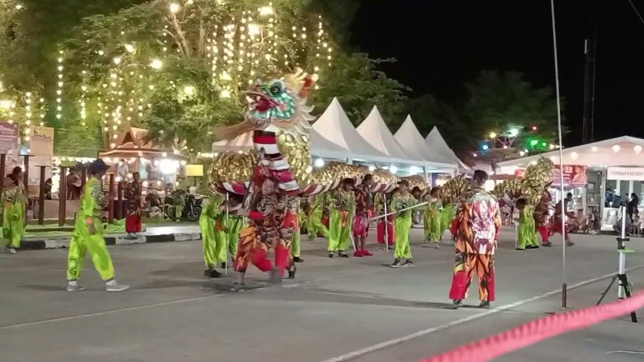 แห่มังกร งานร่มโพธิ์ทองฯ วัดขุนอินฯ  จ.อ่างทอง /4/6/68