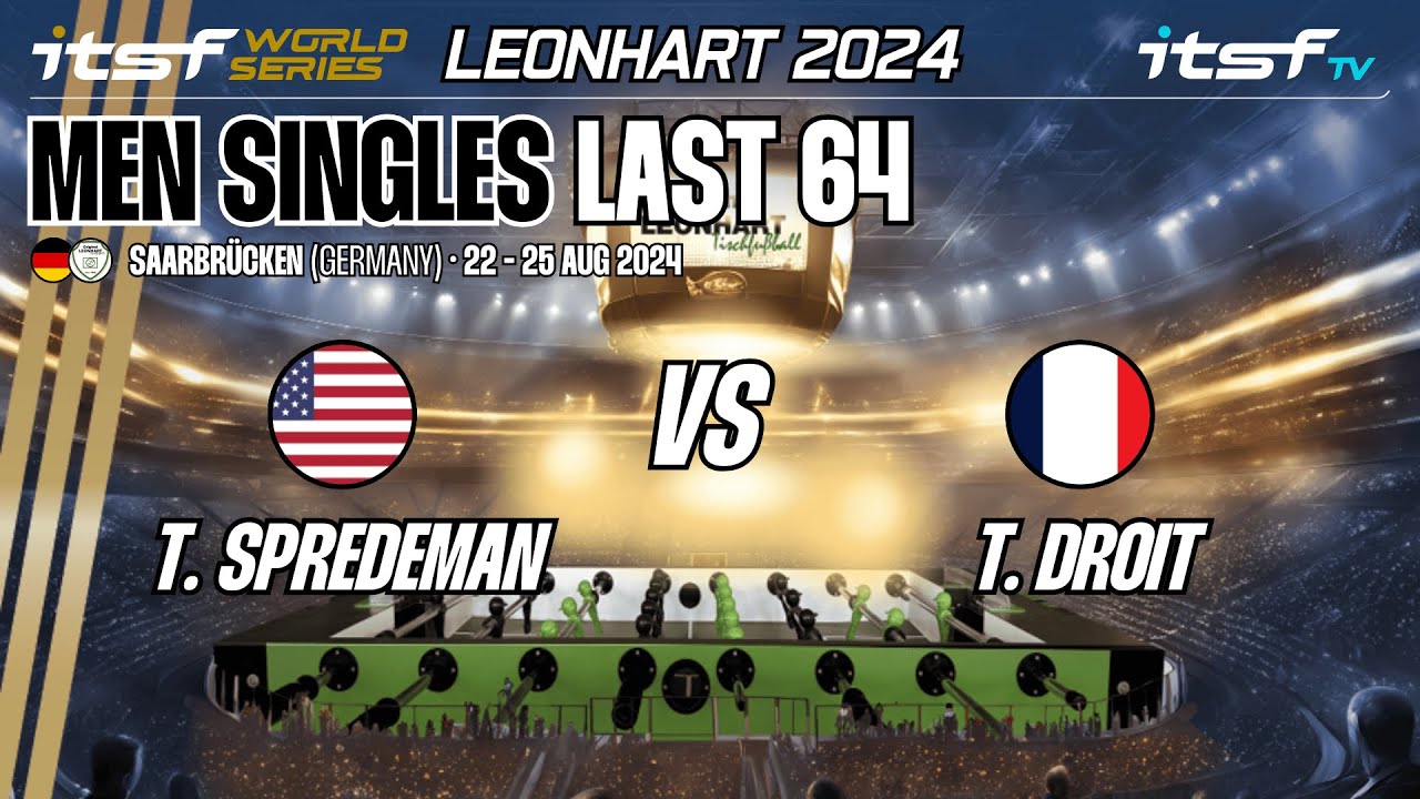 T. Spredeman vs T. Droit - Men Singles - Last 64 - ITSF World Series Leonhart 2024