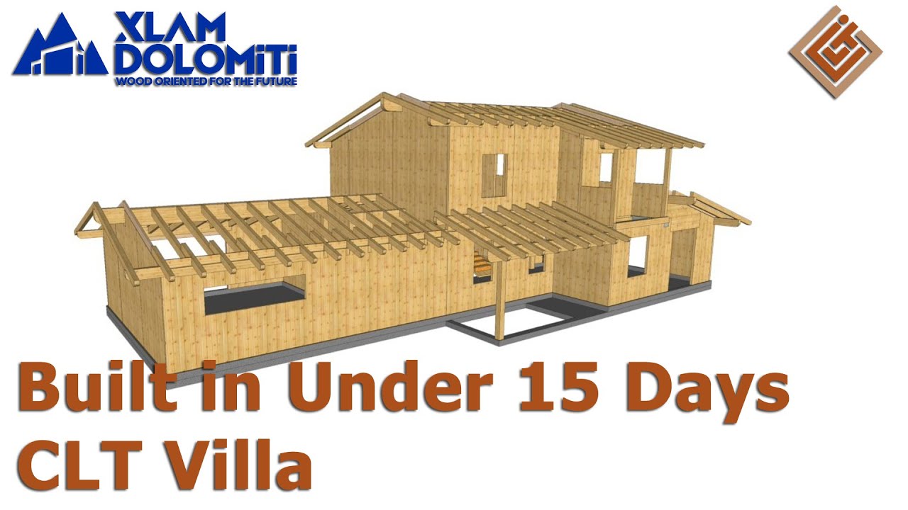 Built in Under 15 Days: CLT Villa Construction in Italy by Xlam Dolomiti (Timelapse)