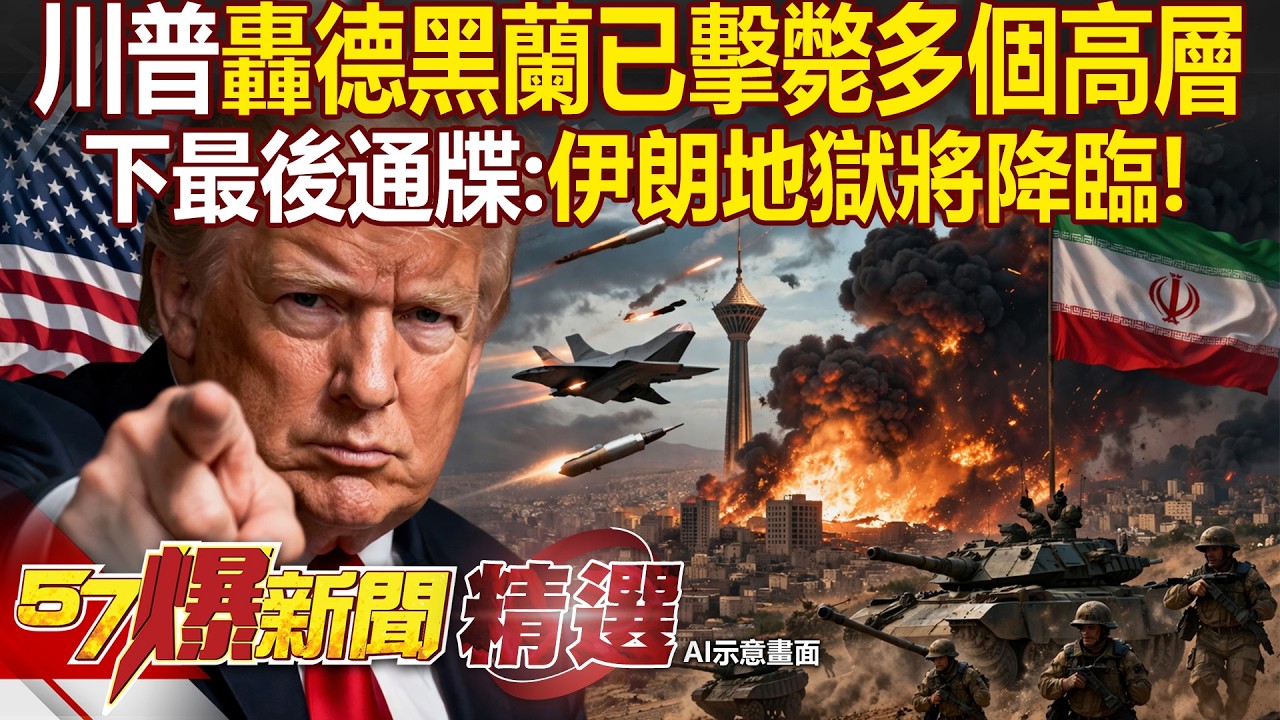 川普下最後通牒「警告伊朗地獄將降臨」地面戰恐開打？！重砲轟德黑蘭：已擊斃多個愚蠢指揮官！- 徐俊相【57爆新聞 精選】
