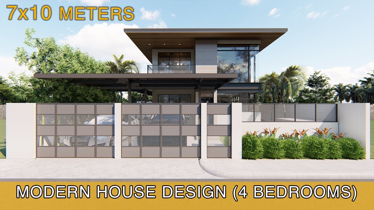 Modern Industrial House Design Idea (7x10 meters)