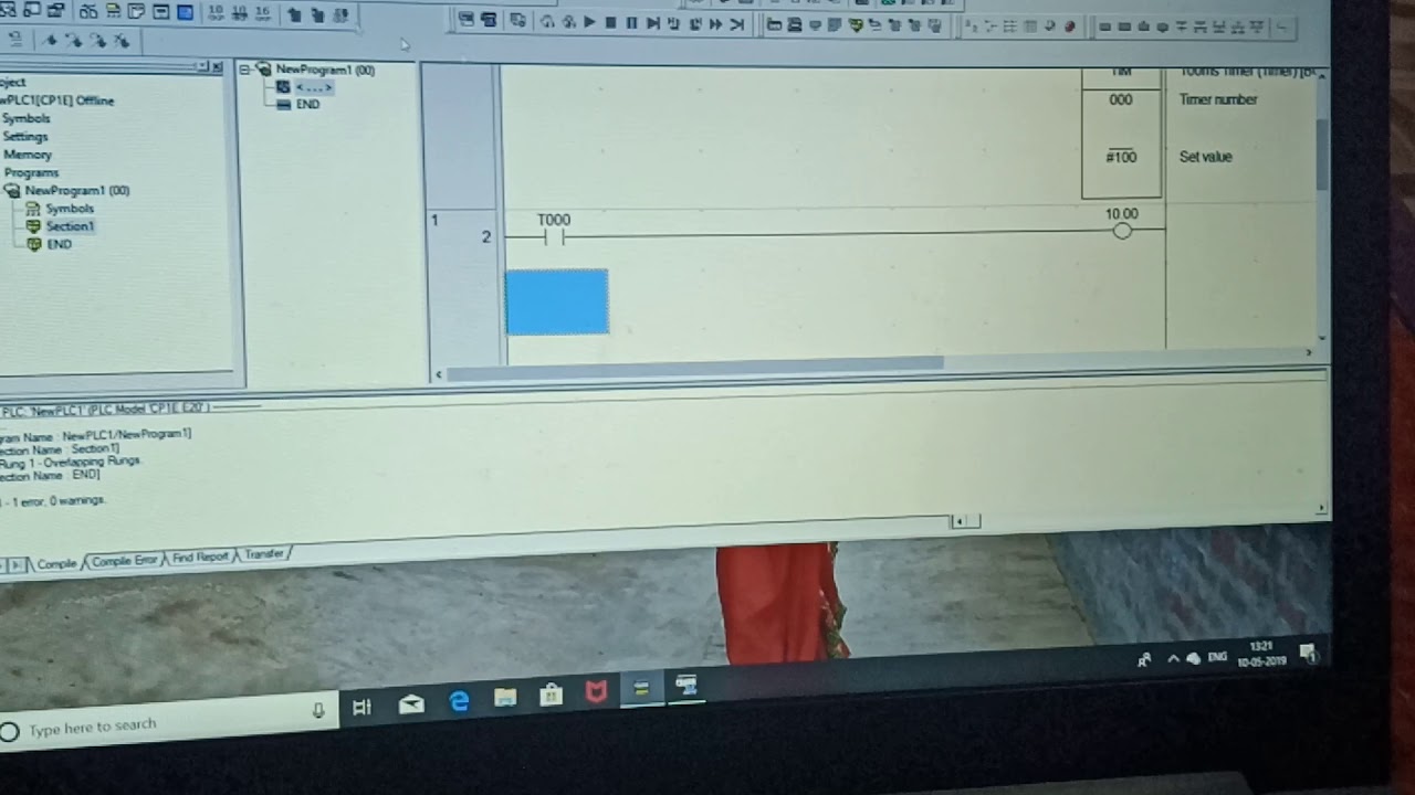 Omron p.l.c Timer programming