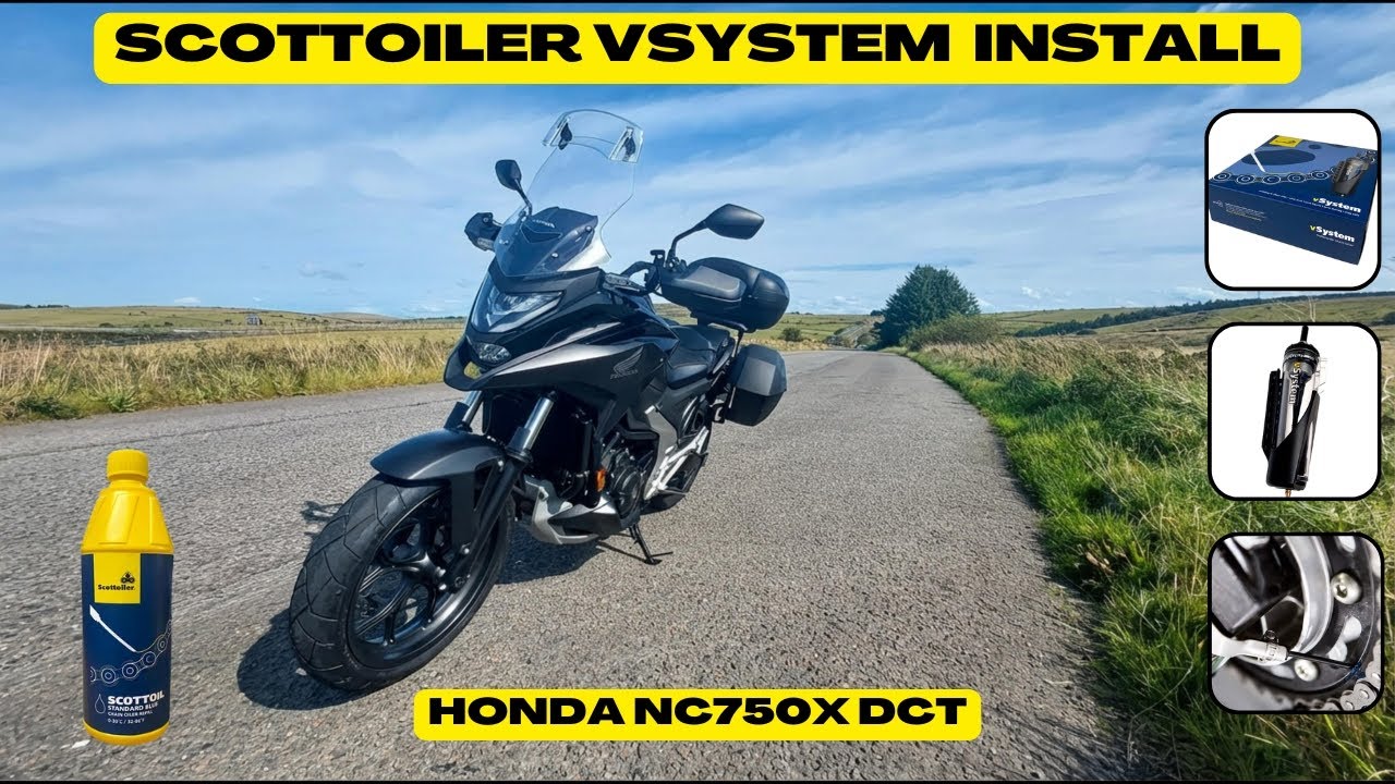 Установка системы смазки цепи Scottoiler V-System на Honda NC750x DCT — простая задача или нет?