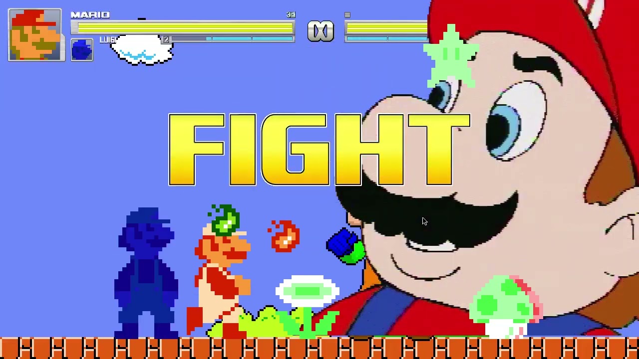 MUGEN Survival #323: Mario(eu) e Luigi