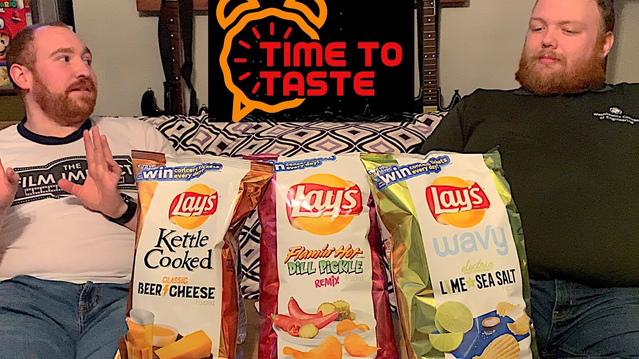 Lays Turn Up the Flavor 3 New Flavors  -Taste Test -  Time To Taste 08