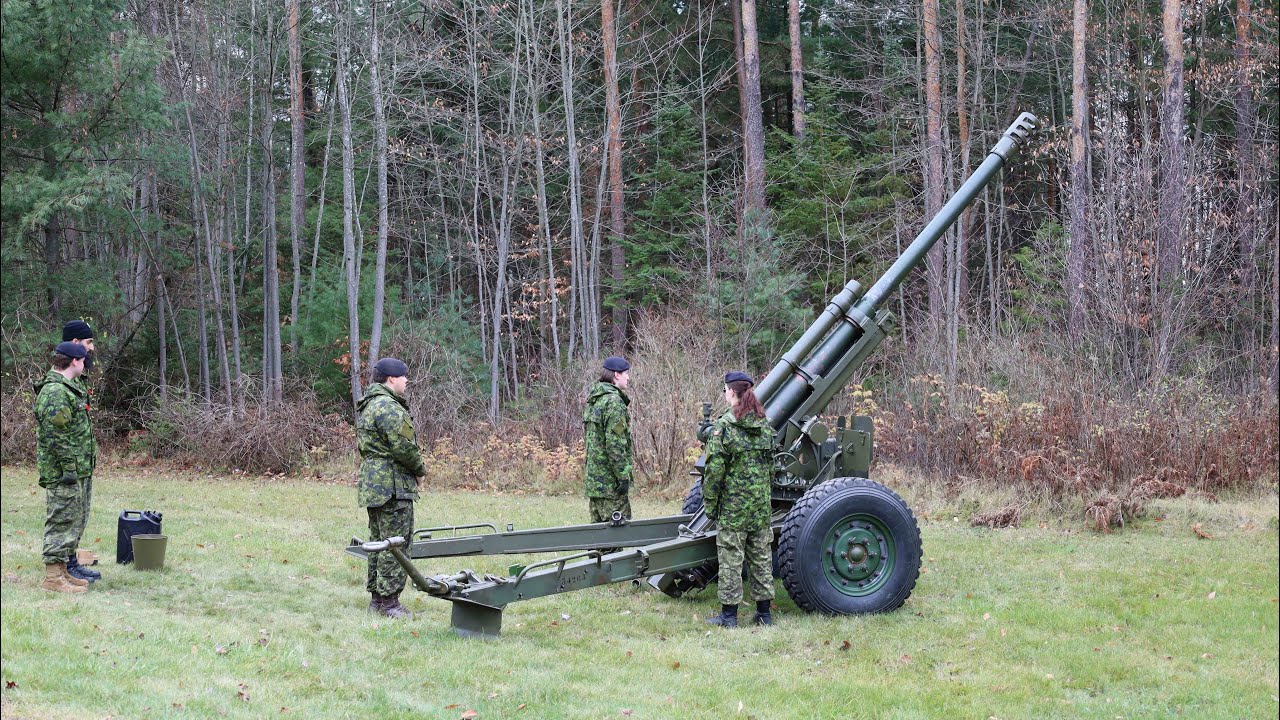 Firing Blanks with a C3 howitzer for a Remembrance Day Ceremony