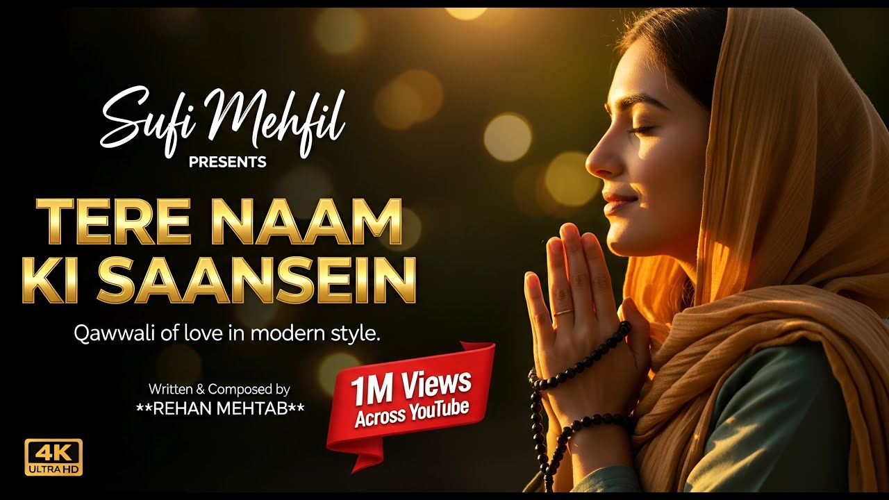 Tere Naam Ki Saansein (Official Video) | Modern Sufi Qawwali 2025 | Sufi Mehfil