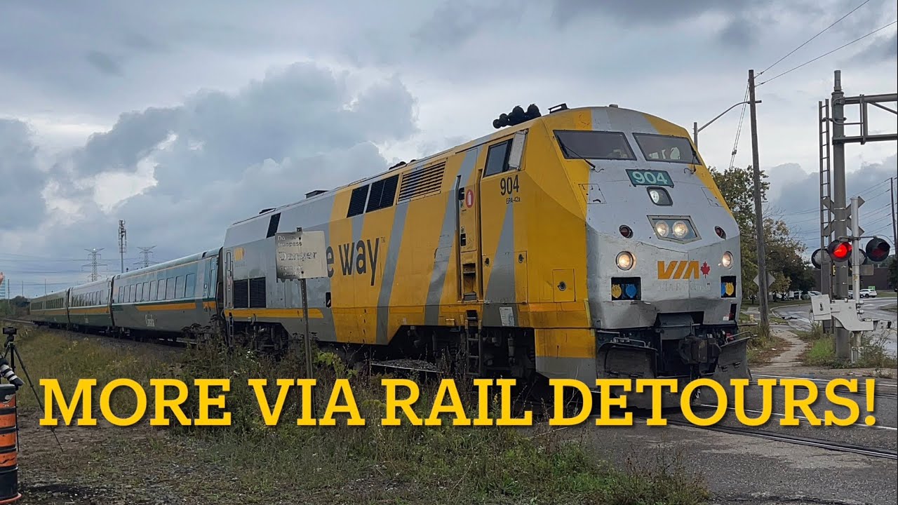 (Horn Shows, Rare Units, and More) More VIA Rail Detours at George’s Trains in Markham