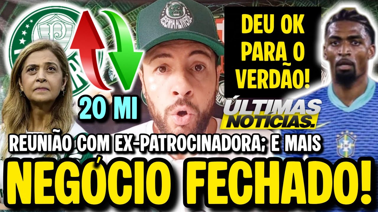 20 MILHÕES!! NEGÓCIO FECHADO NO PALMEIRAS! ALEXSANDRO SINALIZA POSITIVAMENTE AO VERDÃO! DÉFICIT; E+