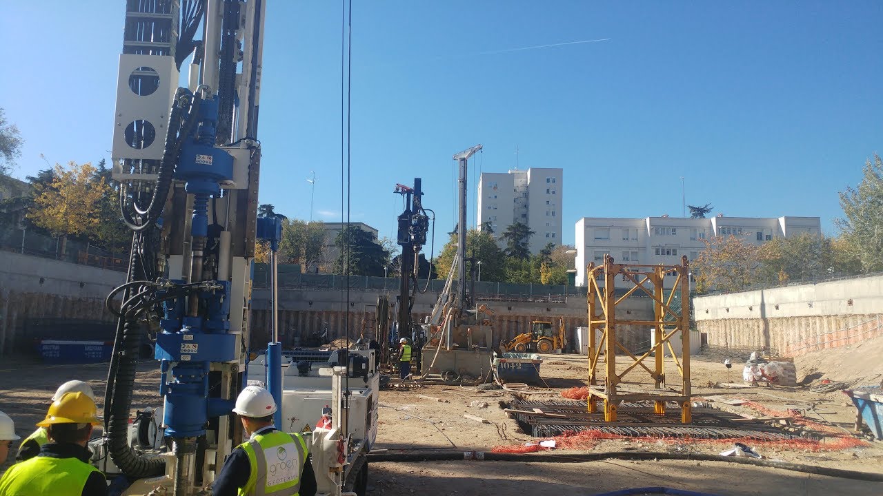 Geotermia Groen Energía , 52 perforaciones geotérmicas 92 viv. Dehesa Villa Madrid