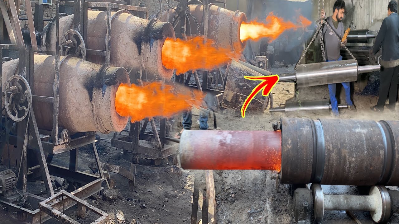 Manufacturing Process of Alloy Roll For Flour Mill Machine || Casting Flour Mills Rollers