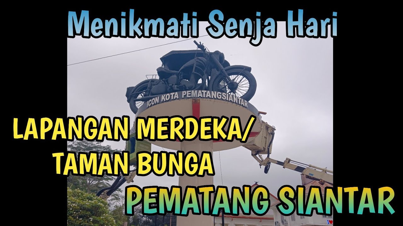 Senja hari di Lapangan Merdeka/Taman Bunga Pematang Siantar