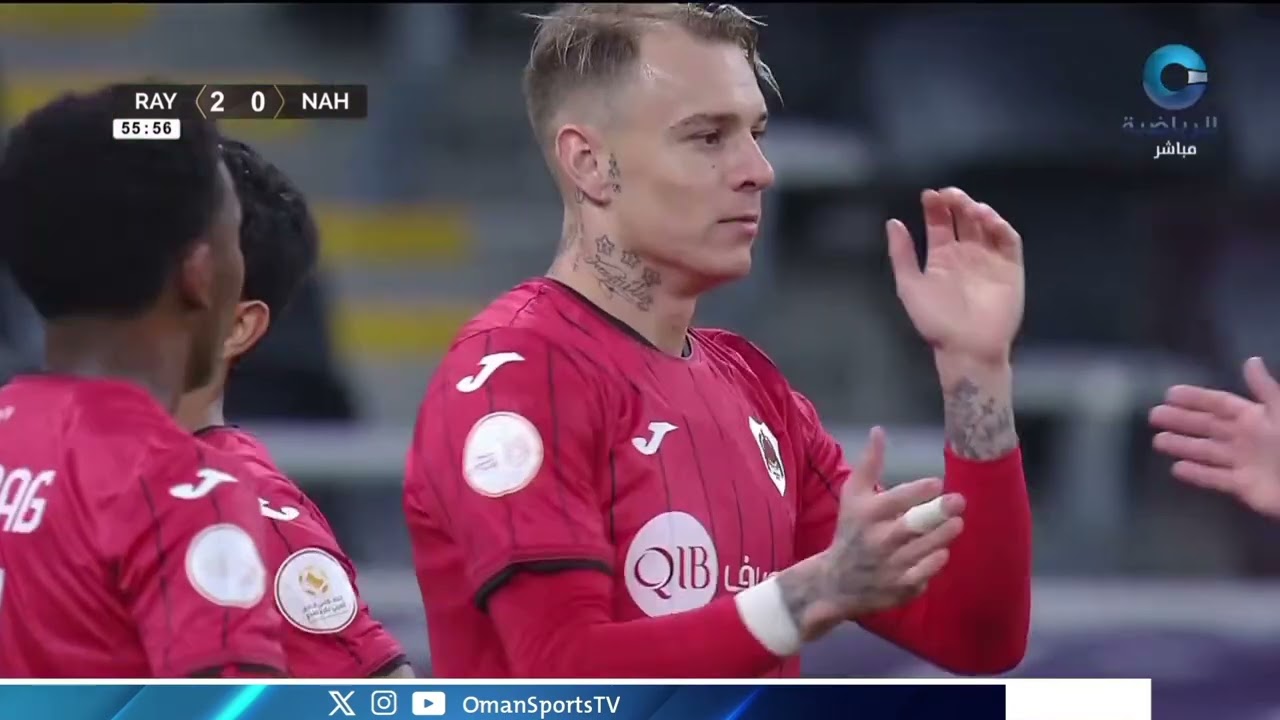 هدف | نادي الريان القطري يتقدم 2 - 0 على نادي النهضة في الدقيقة 56عن طريق اللاعب روجر غيديس