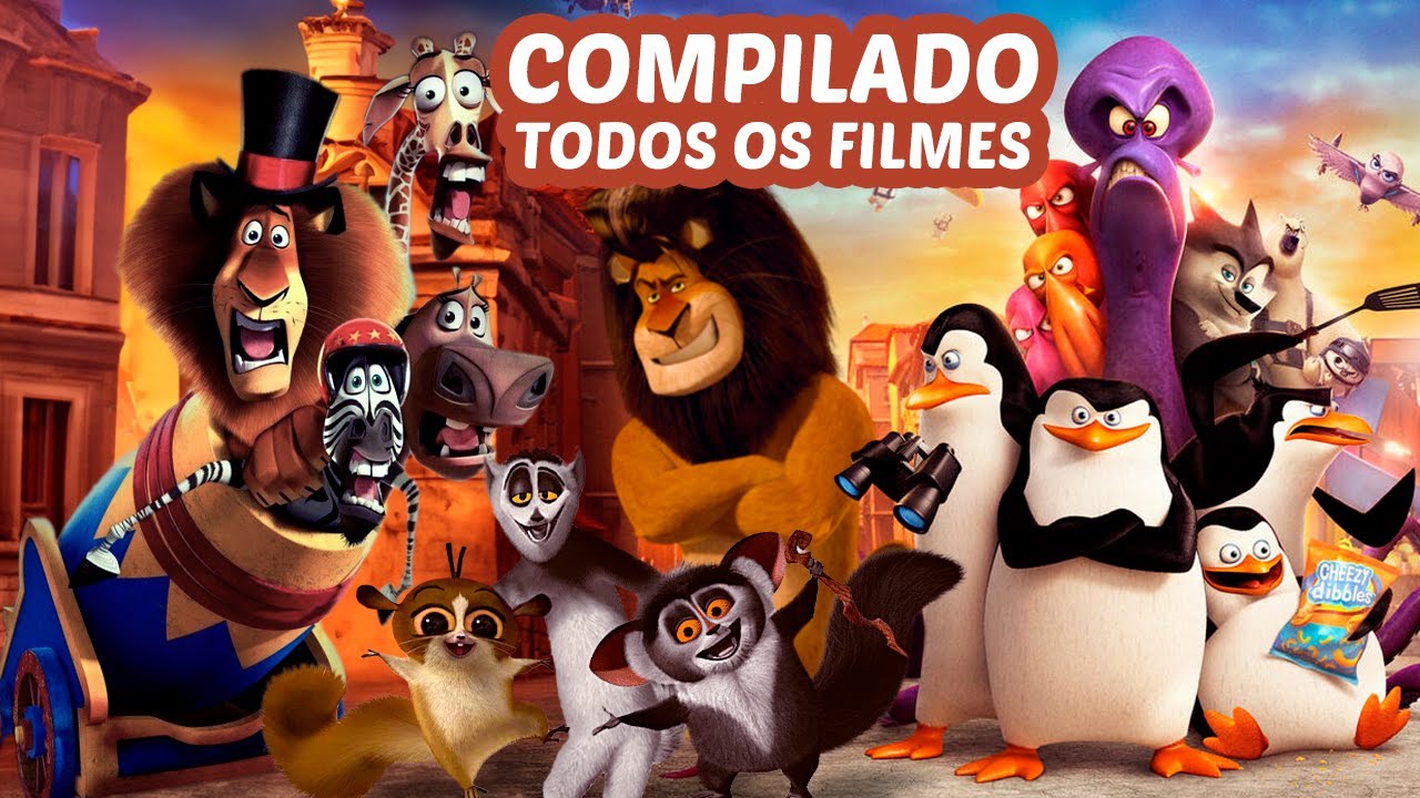 MARATONA MADAGASCAR E PINGUINS | Melhores Momentos da Franquia