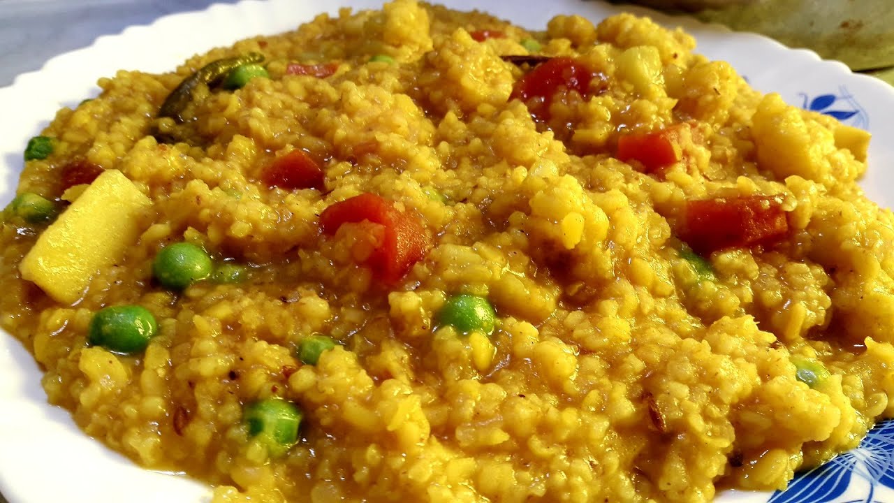 ডালিয়ার খিচুড়ি | নিরামিষ ডালিয়ার খিচুড়ি | Niramish Dalia Khichuri | Dalia Khichuri Recipe In Bangla