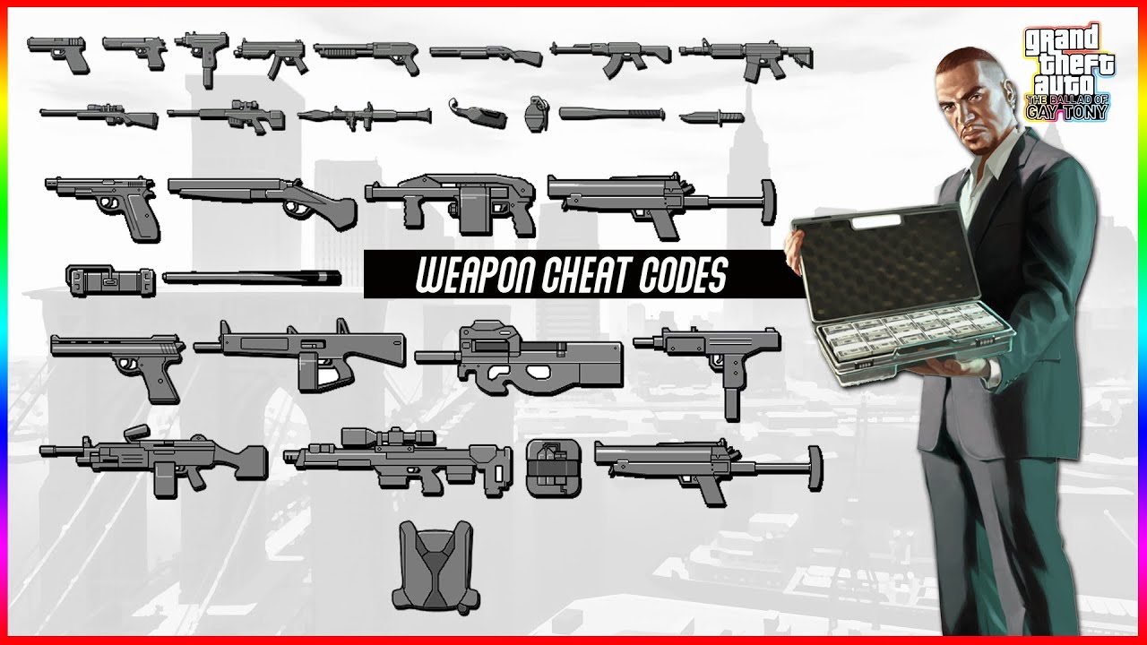 The Ballad of Gay Tony Weapons Cheat and Weapon List  - TBOGT