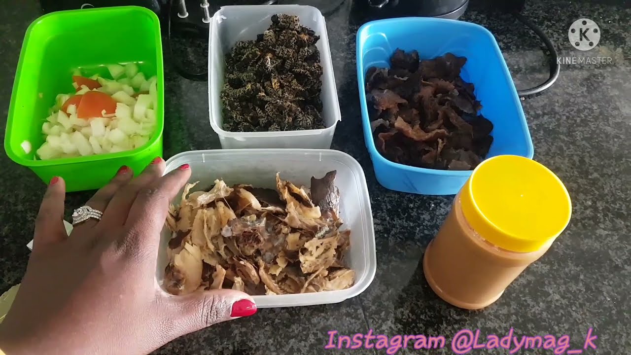 Recette 3 pieces /Chenille, Poisson fumé, Champignons | Mayebo, Mbisi ya kokawuka, Mbinzo