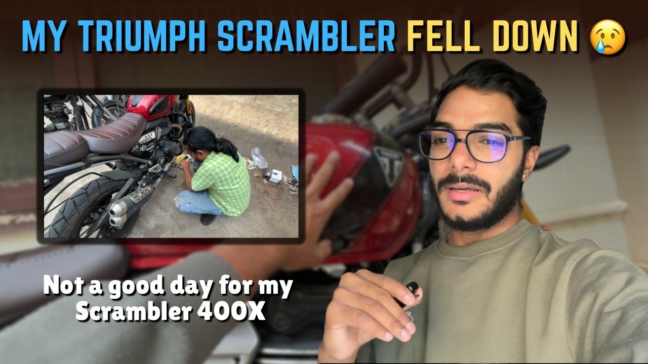 Oops! My Triumph Scrambler Fell 😅 | Checking the Damage