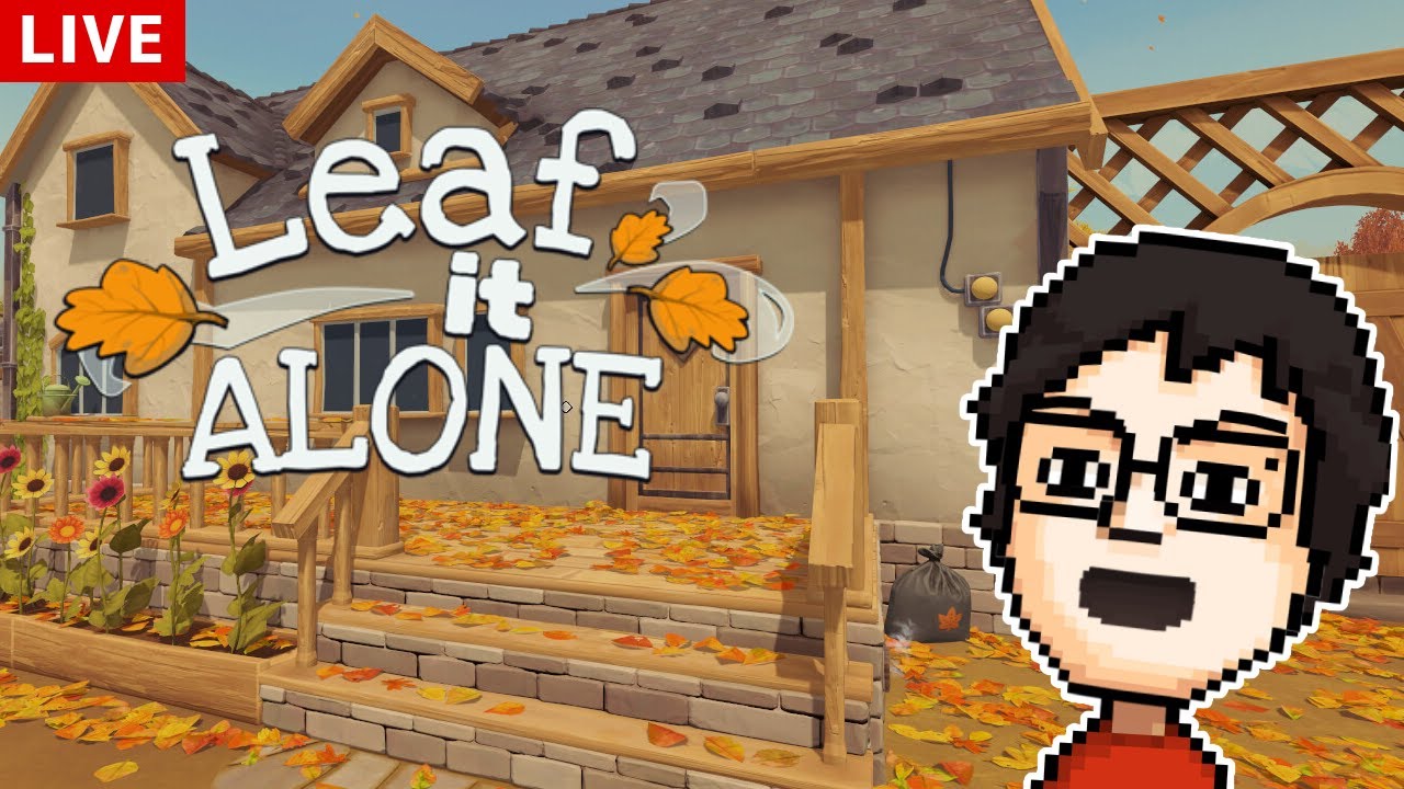 庭中にひろがる落ち葉をひたすら掃除するゲーム｜Leaf it Alone