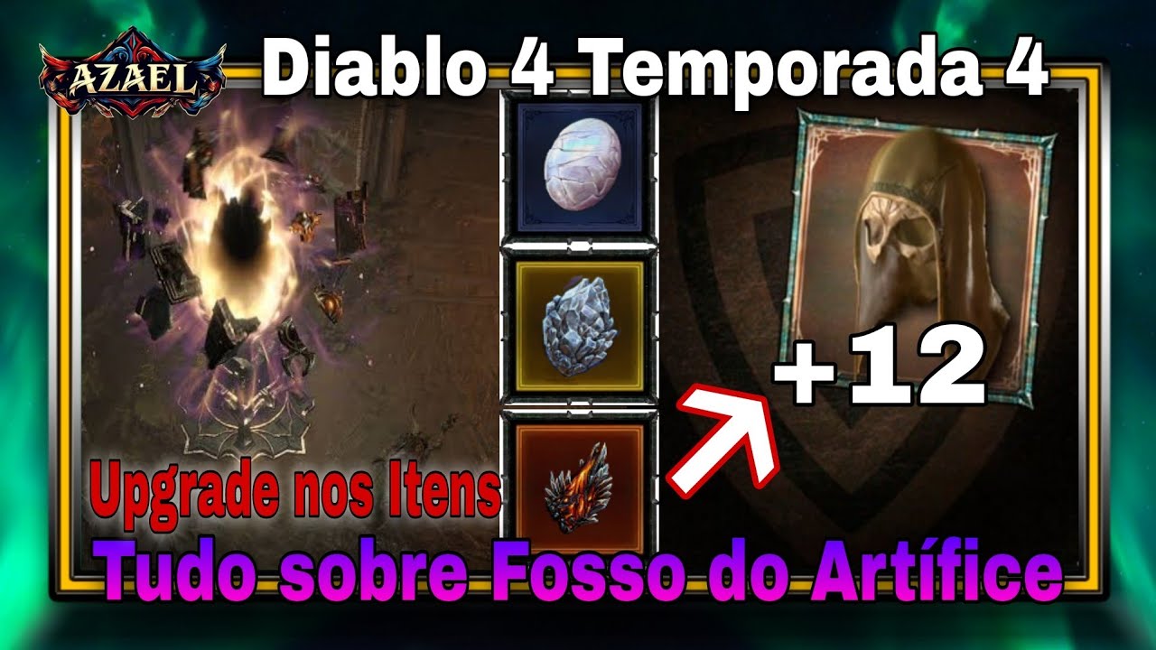 Diablo 4 End Game Fosso do Artífice (The Pit) e como dar Upgrade nos itens até +12 (masterização)