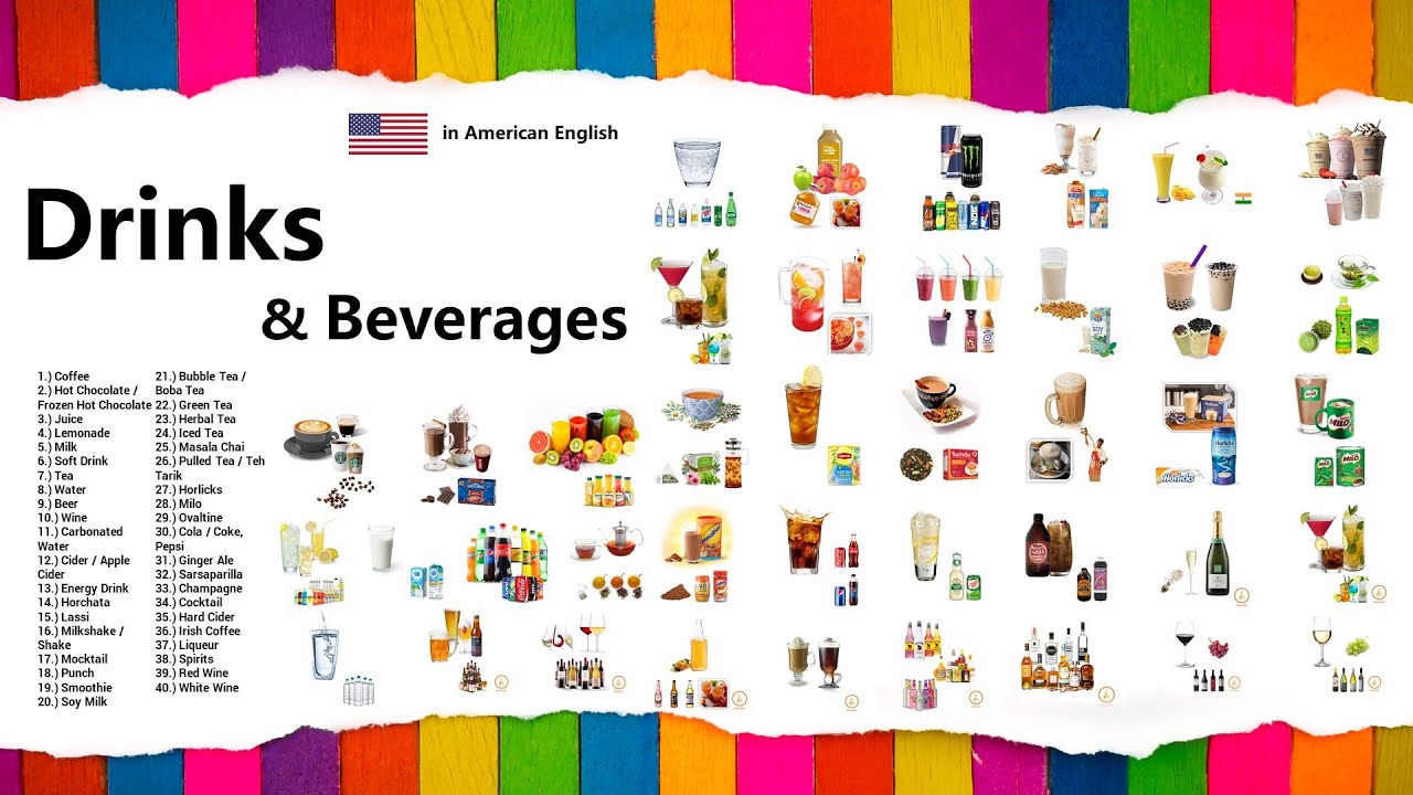 Drinks and Beverages in American English