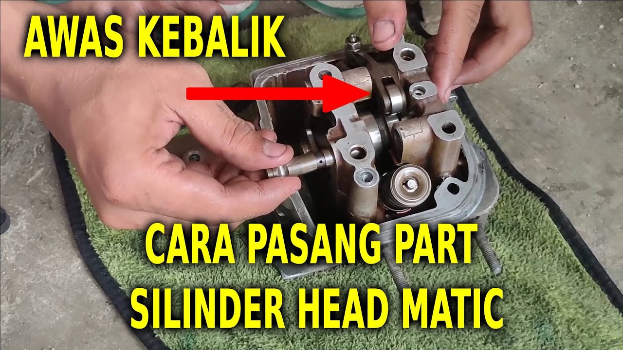 CARA MEMASANG SILINDER HEAD MOTOR MATIC BEAT KARBU