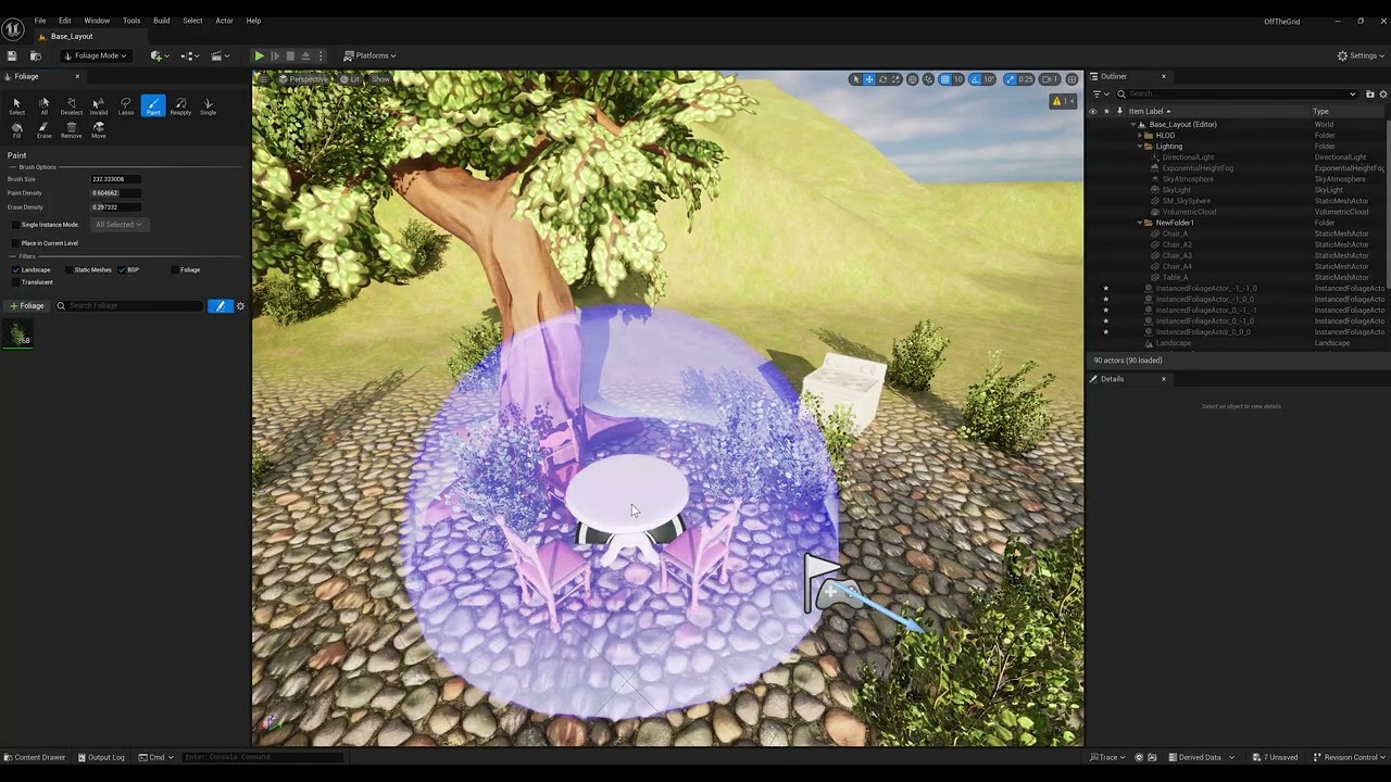 Populating Foliage in Unreal Engine