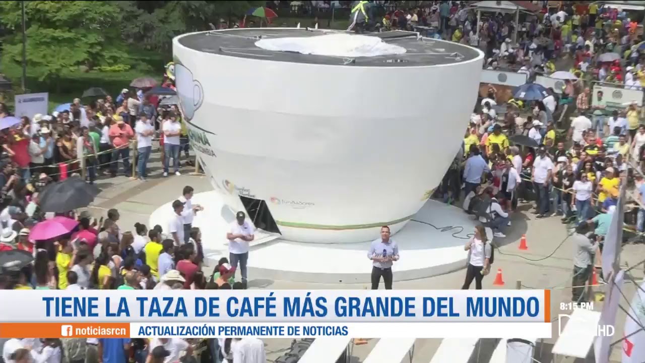 En Chinchiná, Caldas se rompió el Récord Guinness de la taza de café más grande del mundo