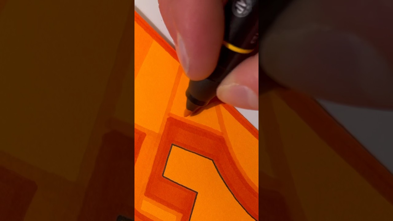 Orange Double Dose #art #satisfying #drawing #timelapse #artist #oddlysatisfying #draw #abstract