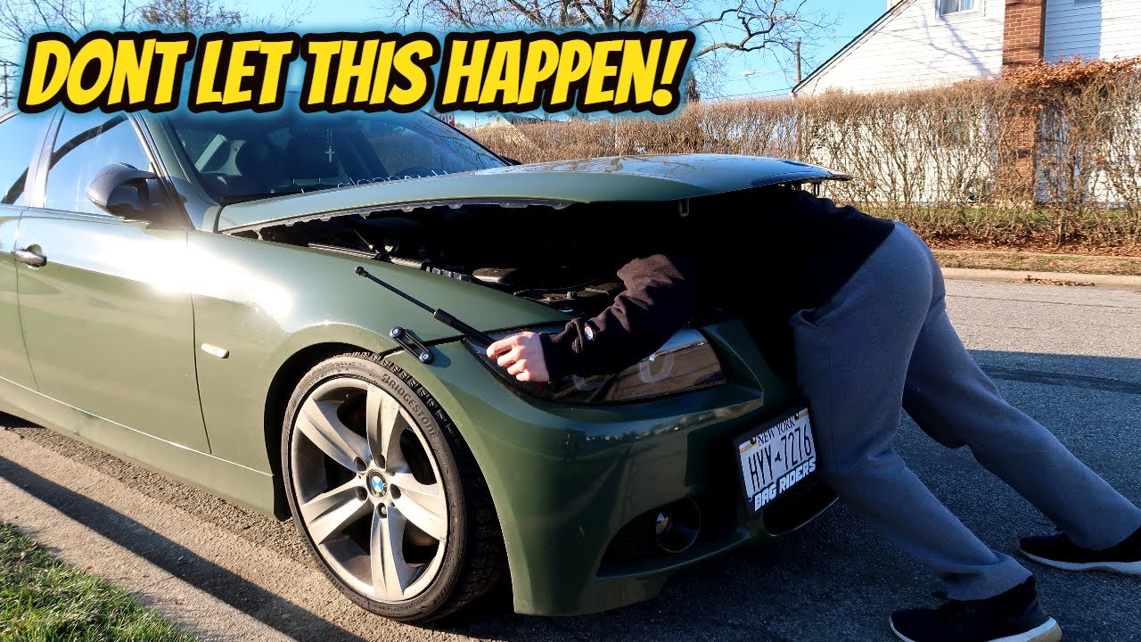 BMW E90 Hood Struts Replacement (Super Easy)