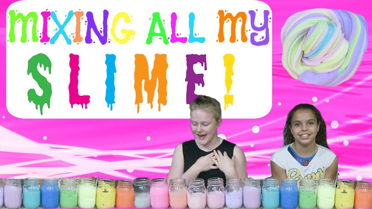 MIXING ALL MY SLIME!!!