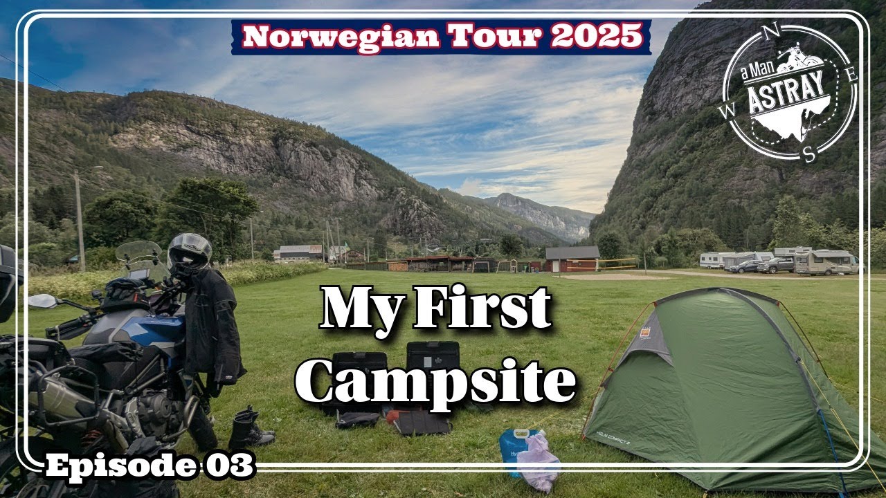 Motorcycle Tour of Norway 2025: Finding a Campsite