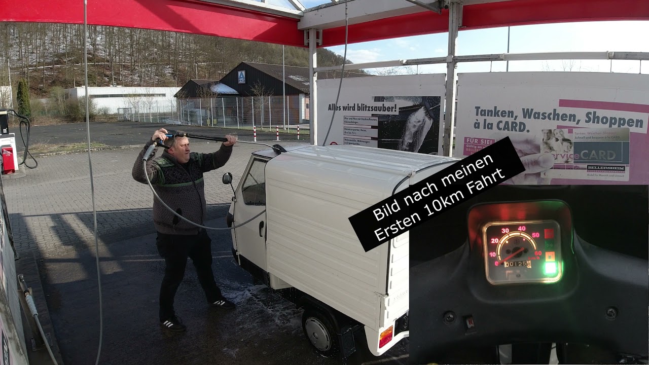 Piaggio Ape 50 Baujahr 2016, die erste Wäsche, die die Ape je gehabt hat ;)