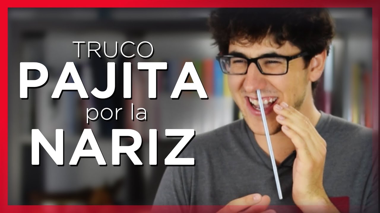 Pajita entra por la NARIZ y sale por la BOCA! - Truco de magia muy sorprendente