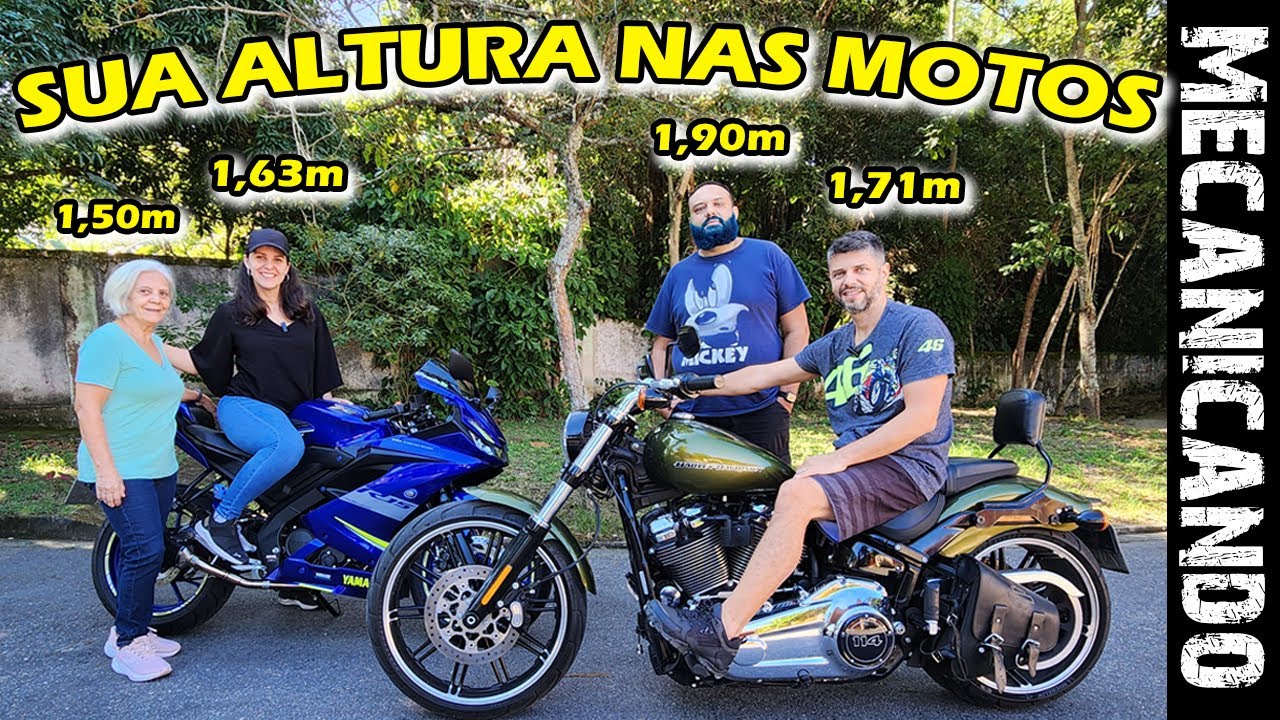 SUA ALTURA NAS MOTOS - COMO FICA? SERÁ QUE VAI DAR PÉ? VOU CONSEGUIR ANDAR EM UMA MOTO ALTA?