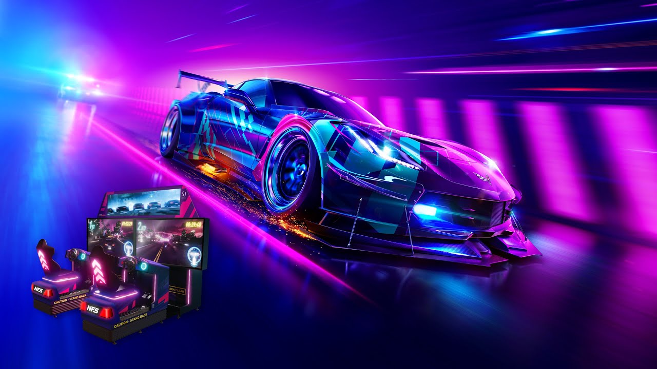 NFS Heat Takedown Motion DX by Adrenaline Amusements [Amusement Expo 2023]