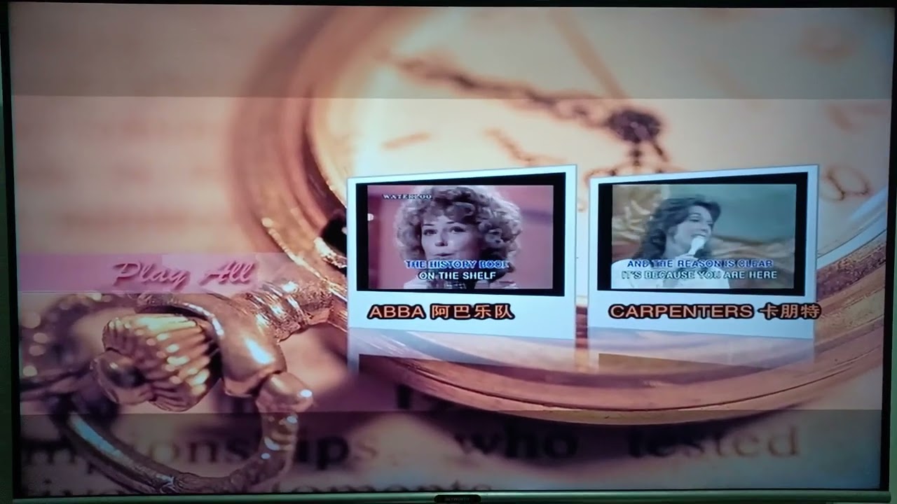 Carpenters & ABBA DVD Karaoke (KIFLI) DVD Menu