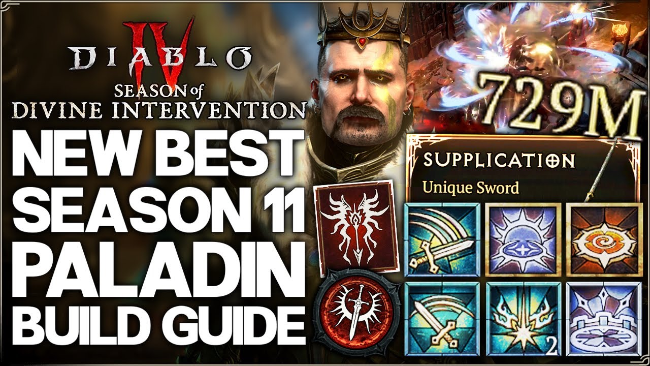 Diablo 4 - New Best S11 BROKEN OP 1 Shot Paladin Build Guide - Brandish Speedfarm Combo Torment 4!