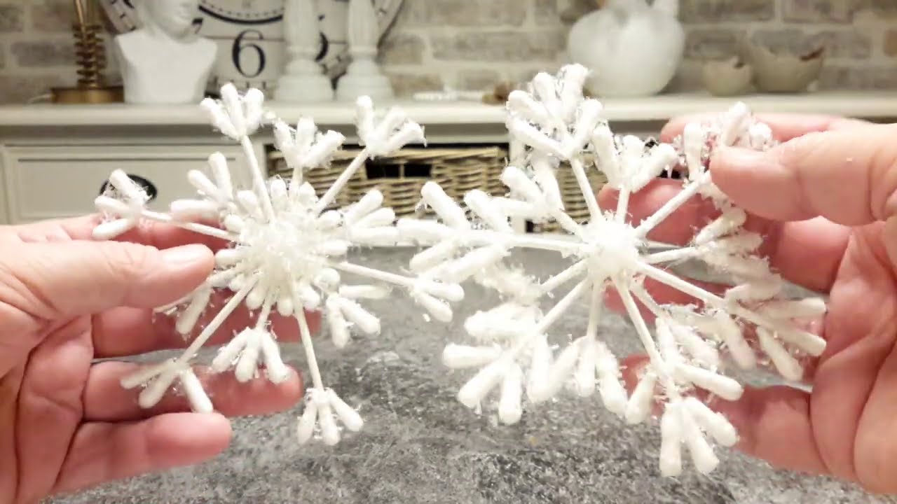 DIY-ШИКАРНЫЕ СНЕЖИНКИ - БЫСТРО И БЮДЖЕТНО...