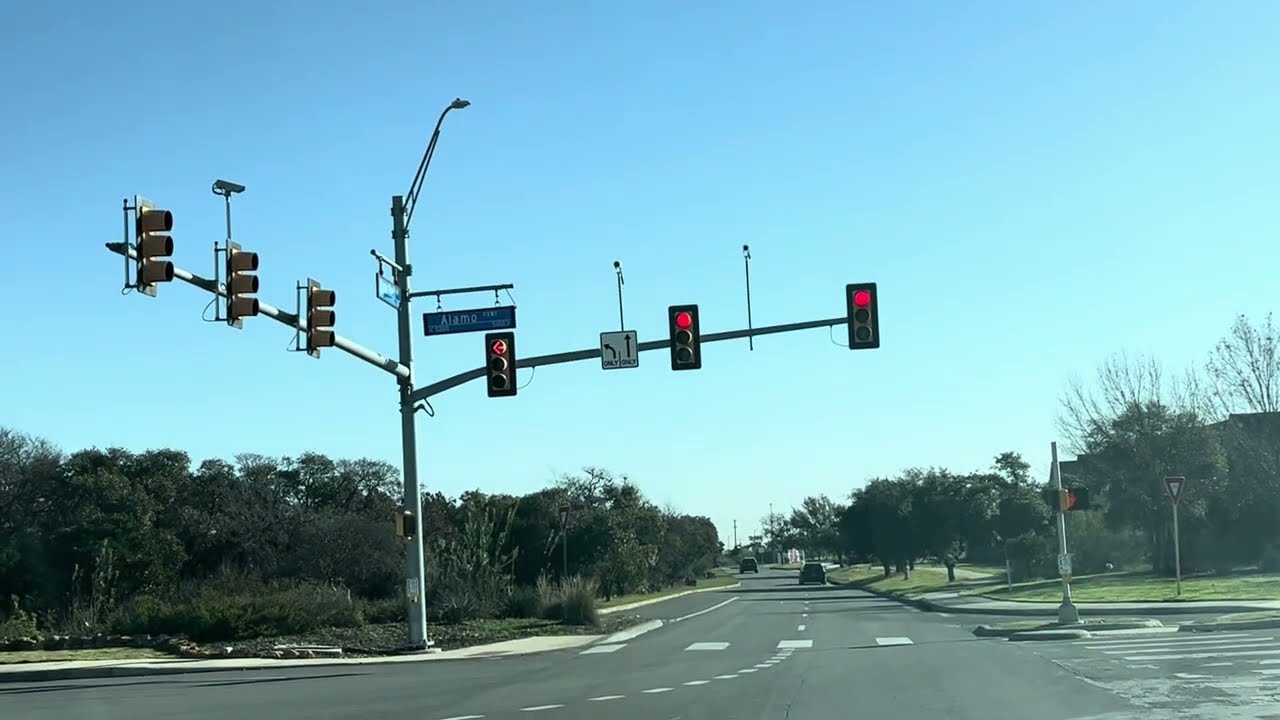 Driving out of Del Webb 55+ Hill Country Retreat from main gate & going to 1604 in San Antonio