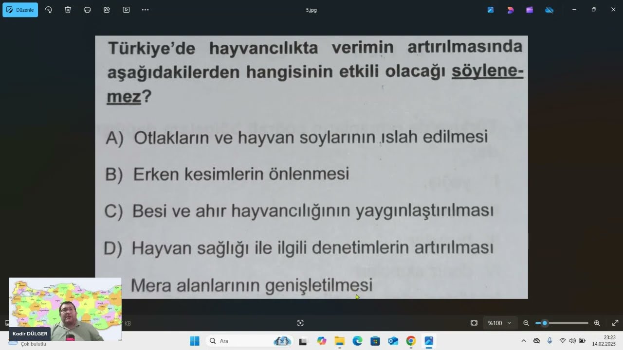 14.) TÜRKİYE'DE HAYVANCILIK SORU ÇÖZÜMÜ AGS - KPSS
