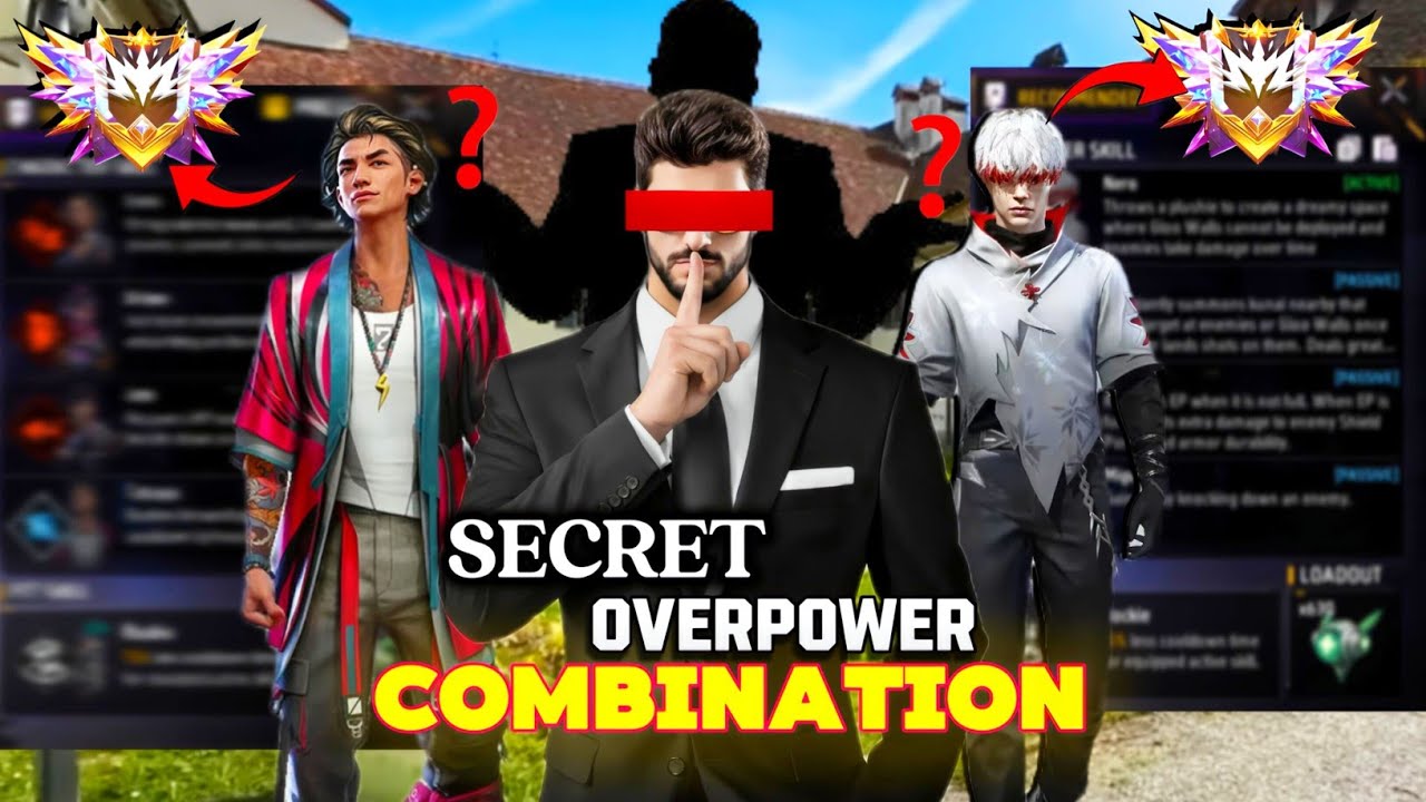 Secret Overpower Combination | BR rank Best Charecter Skill Combination | Season 50 | 