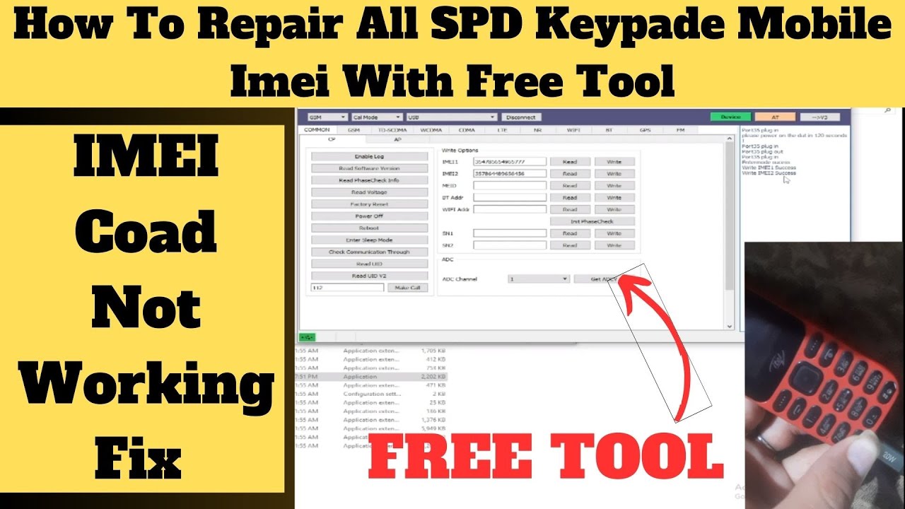 How To Repair All SPD Keypade Mobile Imei With Free Tool | IMEI Coad Not Working Fix